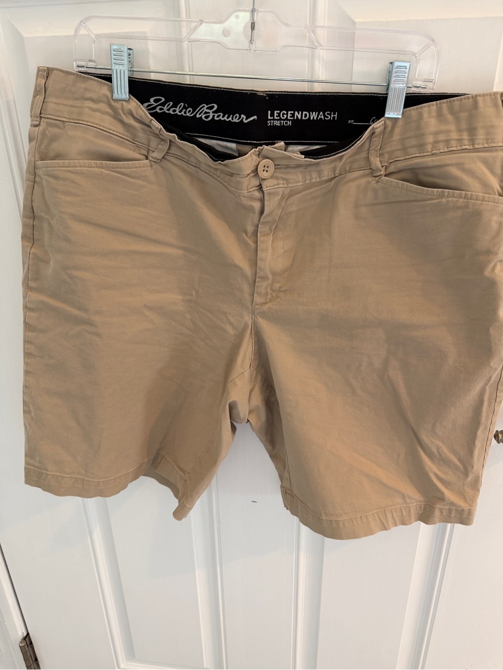 Eddie Bauer LegendWash Stretch Khaki Tan Women's Shorts